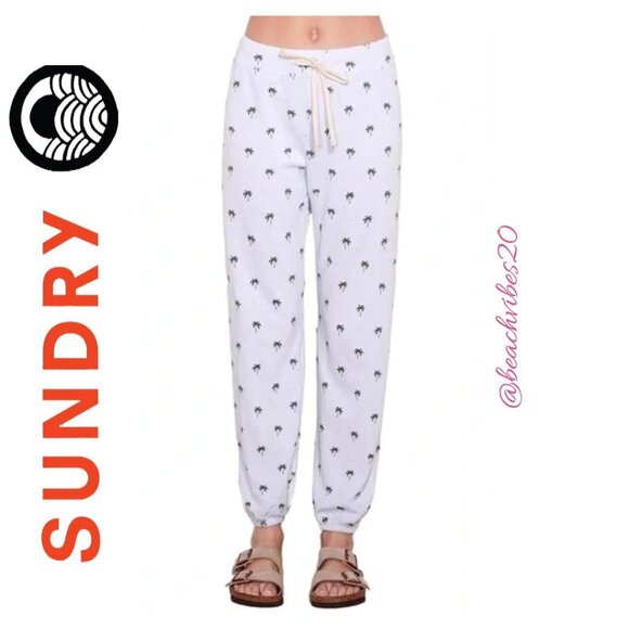 SUNDRY Palm Sweatpants Seafoam 3(Large) NWT O-319 - Picture 1 of 9